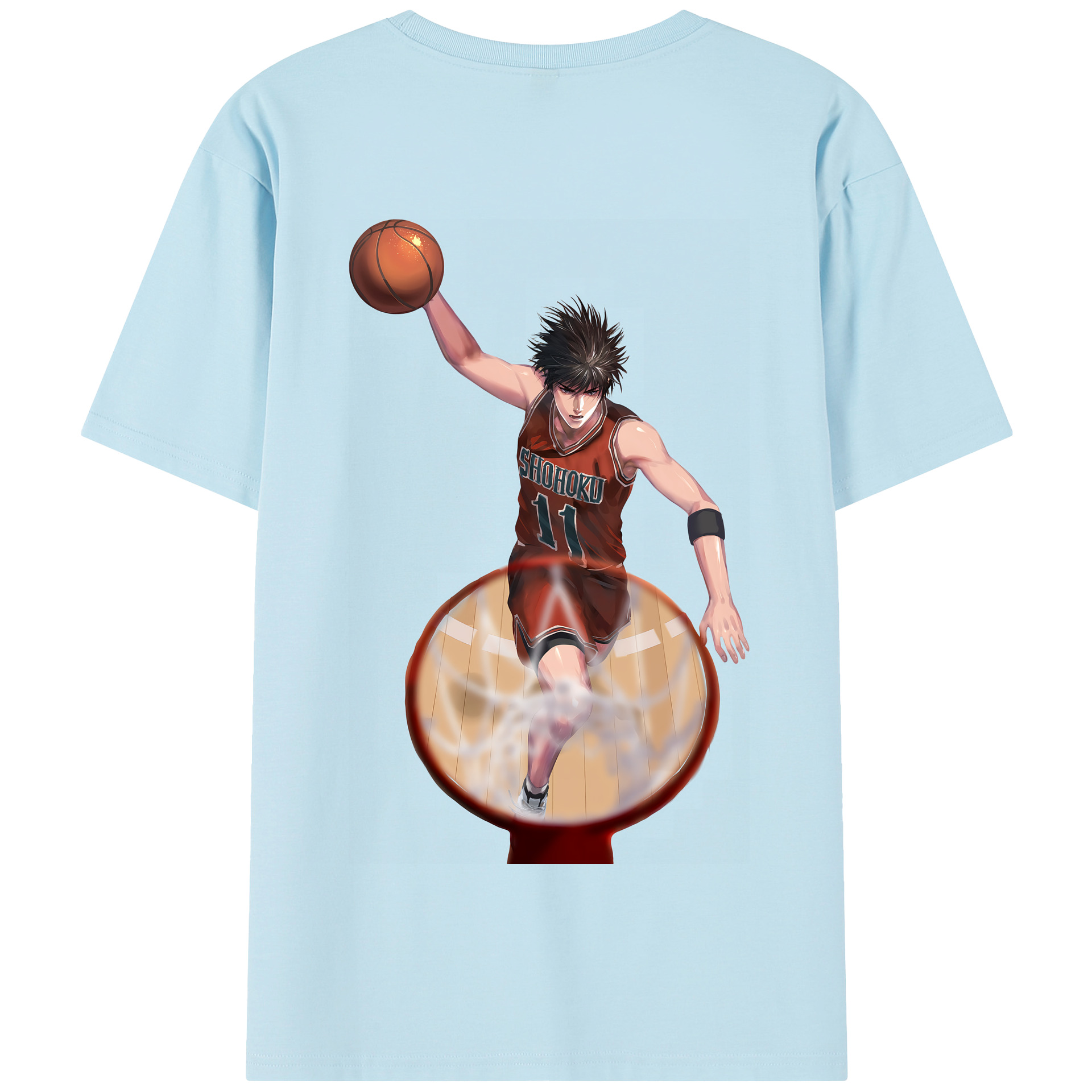 SLAM DUNK／スラムダンク 綿100％半袖Tシャツ（背面プリント）